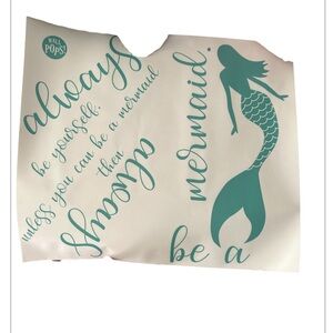 Mermaid Wall Decal with Inspirational Quote